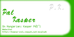 pal kasper business card